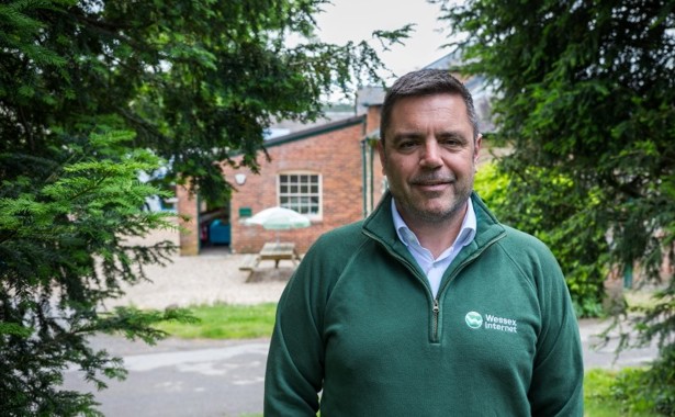 Gavin Davies in front of Wessex Internet HQ