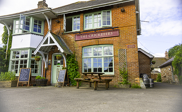 The Cricketers pub in Shroton